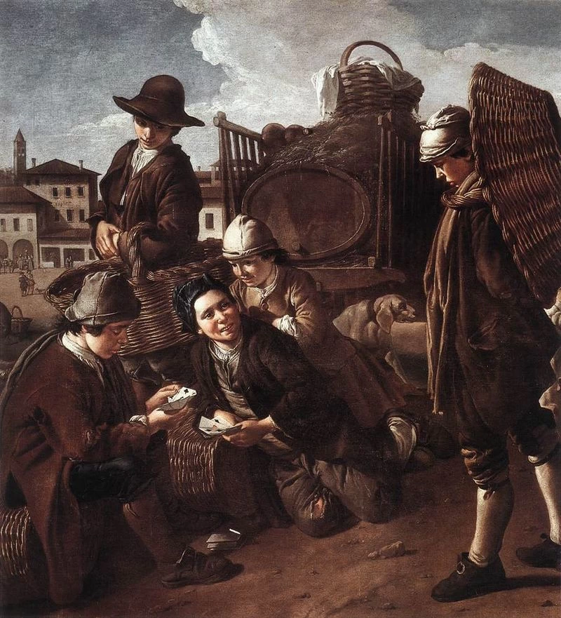 Giacomo Ceruti, il Pitocchetto - Ragazzi che giocano a carte